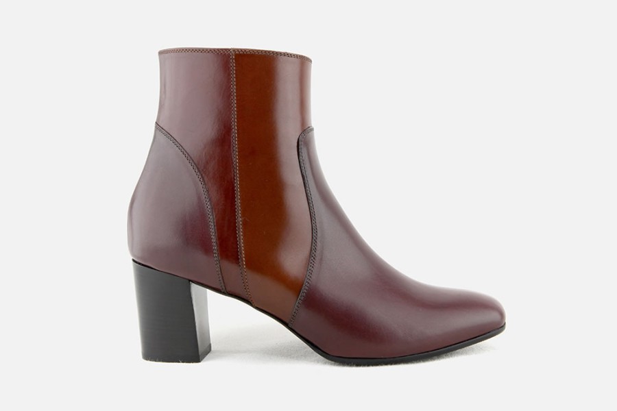 Women Artami | Artami - Cappella Wine Chestnut Ankle Boots On Labotte