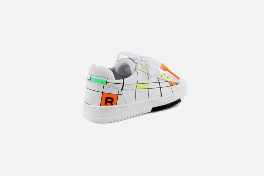 Boys Romagnoli | Romagnoli - Mondri Blanc Multi Lace-Up Shoes On Labotte