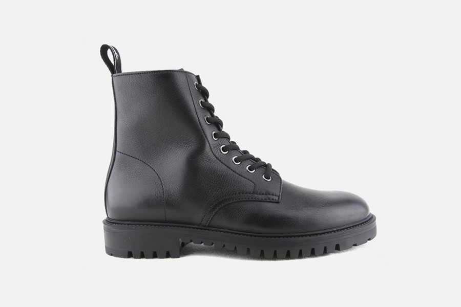 Men Barracuda | Barracuda - Bill Black Lace-Up Boots On Labotte