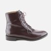 Women Artami | Artami - Cremona Bordeaux Lace-Up Boots On Labotte