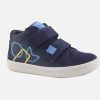 Boys Superfit | Superfit - Herbie Scratch Bleu Velcro Shoes On Labotte