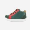 Boys Shoo Pom | Shoo Pom - Bouba Zip Box Vert Rouge Lace-Up Boots On Labotte