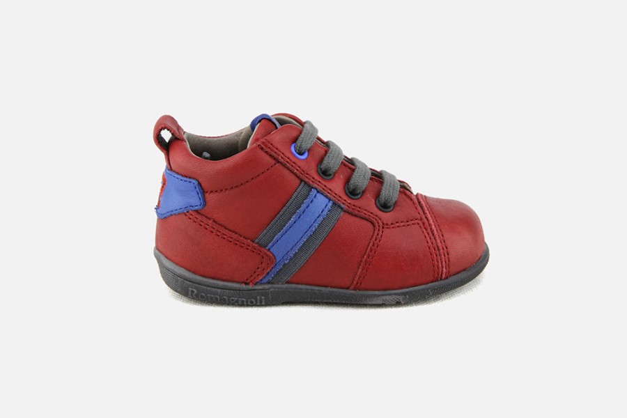 Boys Romagnoli | Romagnoli - Nestor Tomato Lace-Up Boots On Labotte