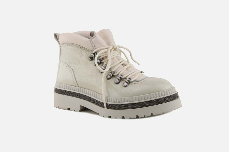 Women Alpe | Alpe - Amona Sand Lace-Up Boots On Labotte