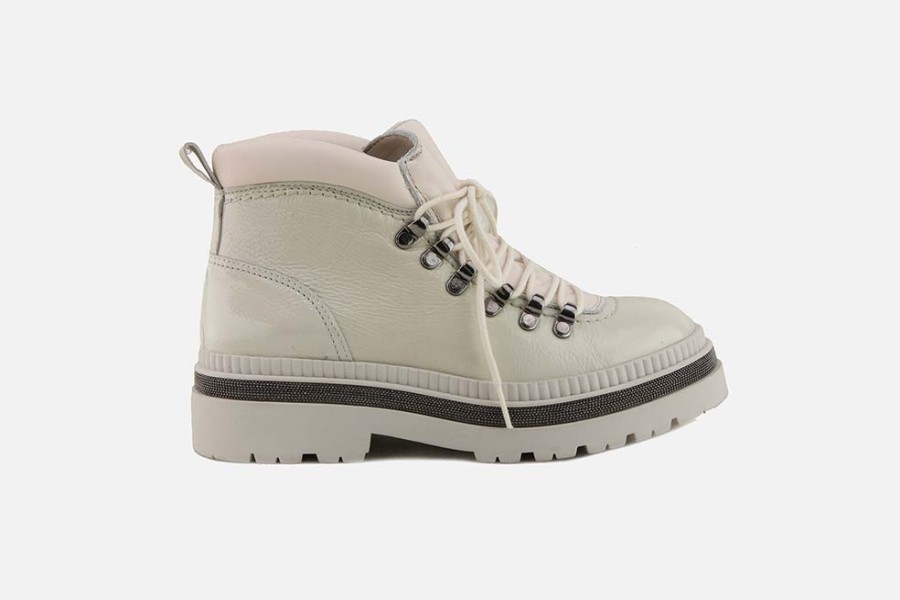 Women Alpe | Alpe - Amona Sand Lace-Up Boots On Labotte