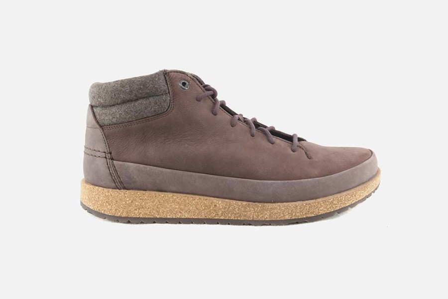 Men Birkenstock | Birkenstock - Honnef Hi Dark Brown Lace-Up Boots On Labotte