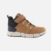 Boys Geox | Geox - Flexyper Abx Brown Velcro Shoes On Labotte