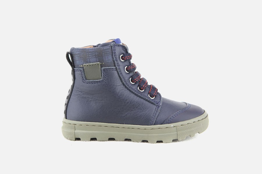 Boys Romagnoli | Romagnoli - Kamo Blue Lace-Up Boots On Labotte
