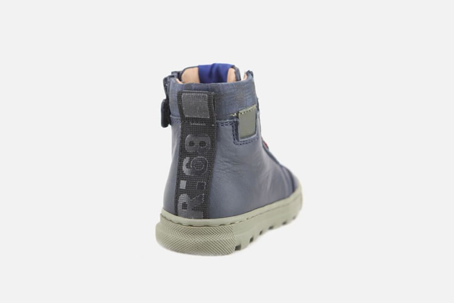 Boys Romagnoli | Romagnoli - Kamo Blue Lace-Up Boots On Labotte