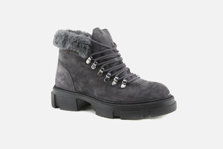 Women Alpe | Alpe - Abeille Lavagna Lace-Up Boots On Labotte