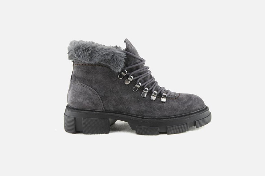 Women Alpe | Alpe - Abeille Lavagna Lace-Up Boots On Labotte