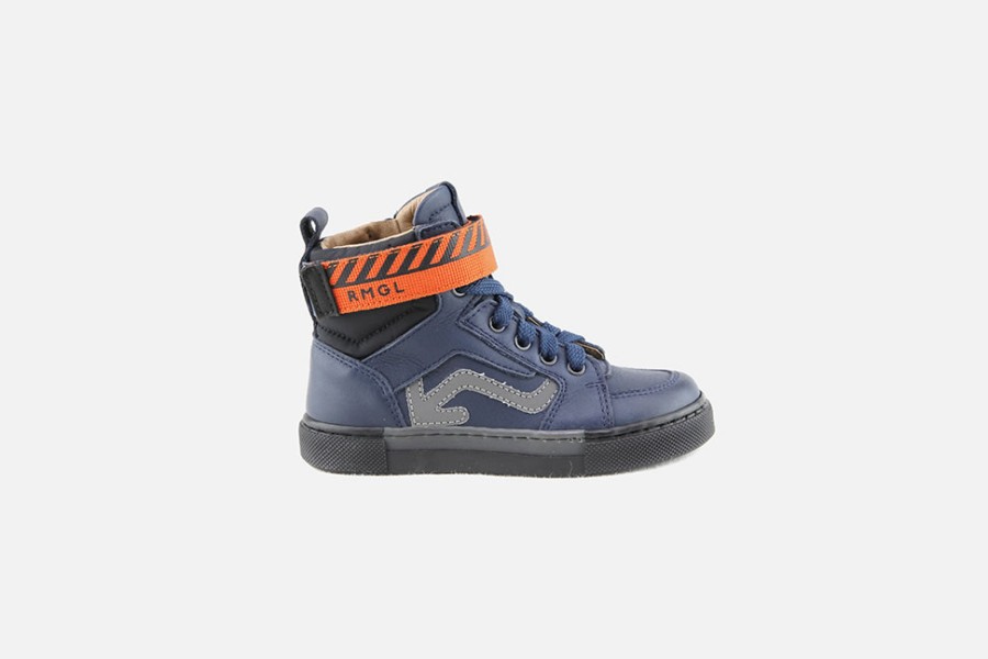 Boys Romagnoli | Romagnoli - Nello Bleu Lace-Up Boots On Labotte