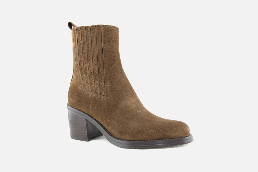 Women Alpe | Alpe - Atkins Chelsea Brown Ankle Boots On Labotte