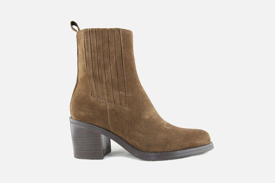 Women Alpe | Alpe - Atkins Chelsea Brown Ankle Boots On Labotte