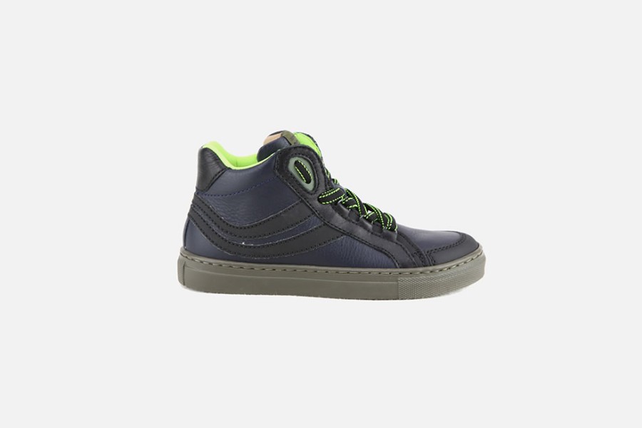 Boys Romagnoli | Romagnoli - Ladislas Bleu Noir Lace-Up Boots On Labotte