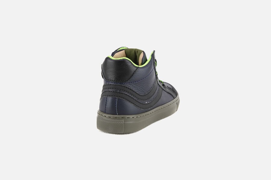 Boys Romagnoli | Romagnoli - Ladislas Bleu Noir Lace-Up Boots On Labotte