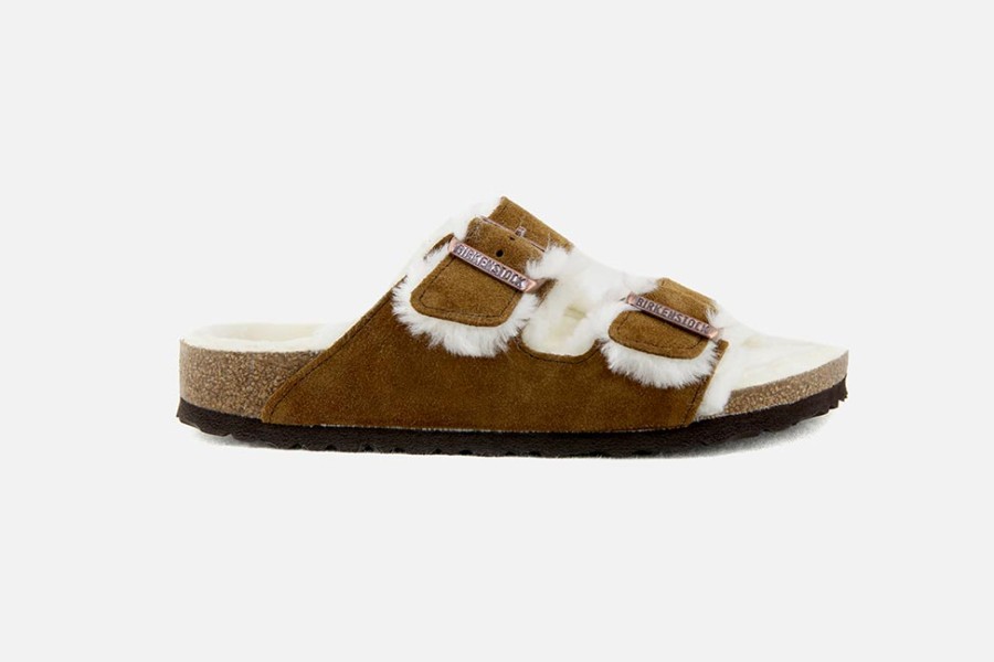 Women Birkenstock | Birkenstock - Arizona Fur Mink Low Slippers On Labotte