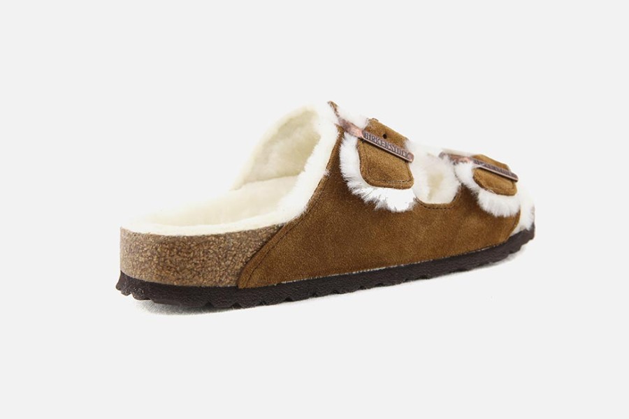 Women Birkenstock | Birkenstock - Arizona Fur Mink Low Slippers On Labotte