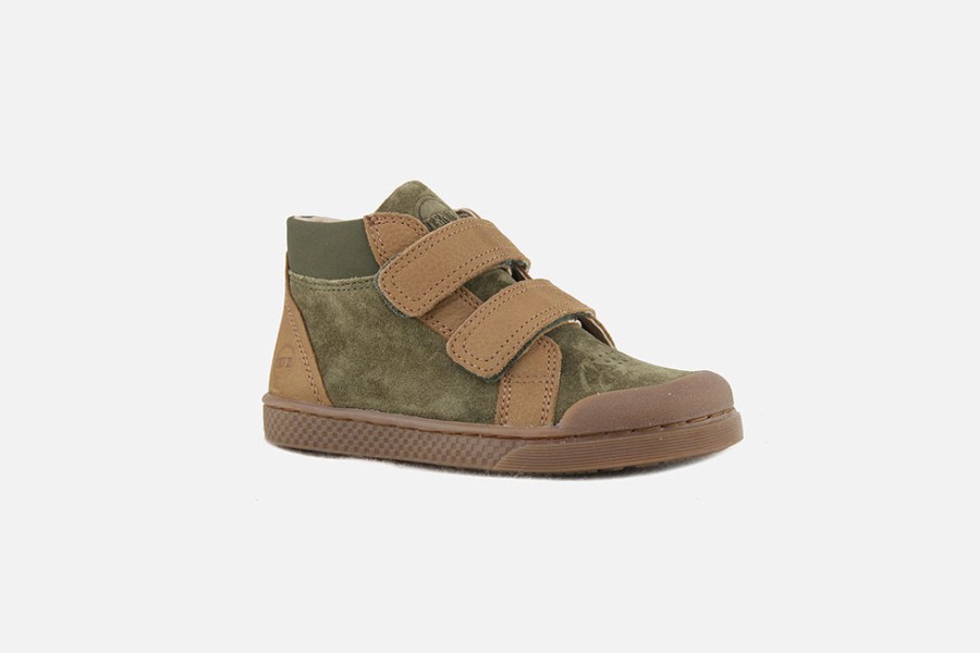 Boys 10 IS | 10 Is - Ten Win Hi V2 Kaki Camel Velcro Shoes On Labotte