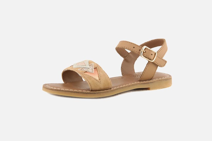 Girls Adolie | Adolie - Lazar Mexica Camel Sandals On Labotte