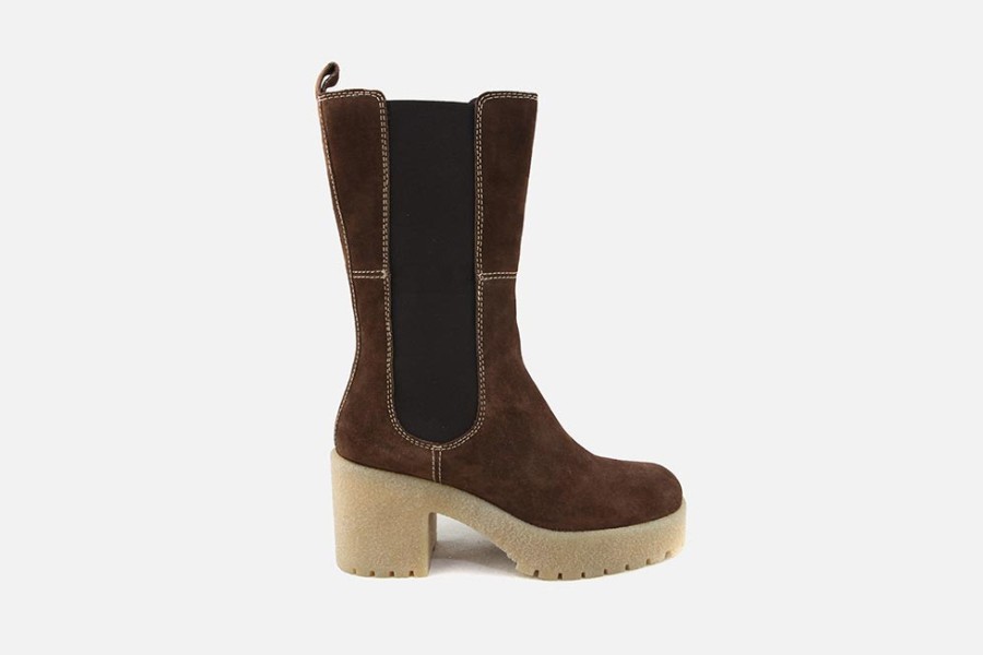 Women Elvio Zanon | Elvio Zanon - Walnut Brown Boots On Labotte