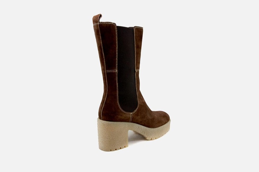 Women Elvio Zanon | Elvio Zanon - Walnut Brown Boots On Labotte