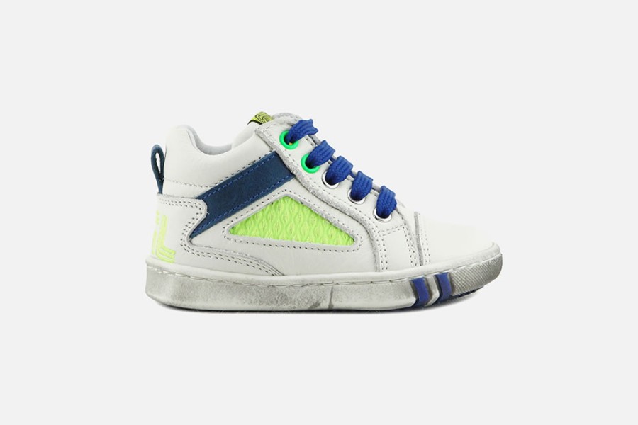 Boys Romagnoli | Romagnoli - Lillo Blanc Bleu Sun Lace-Up Boots On Labotte