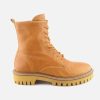 Women Elvio Zanon | Elvio Zanon - Wanted Honey Lace-Up Boots On Labotte