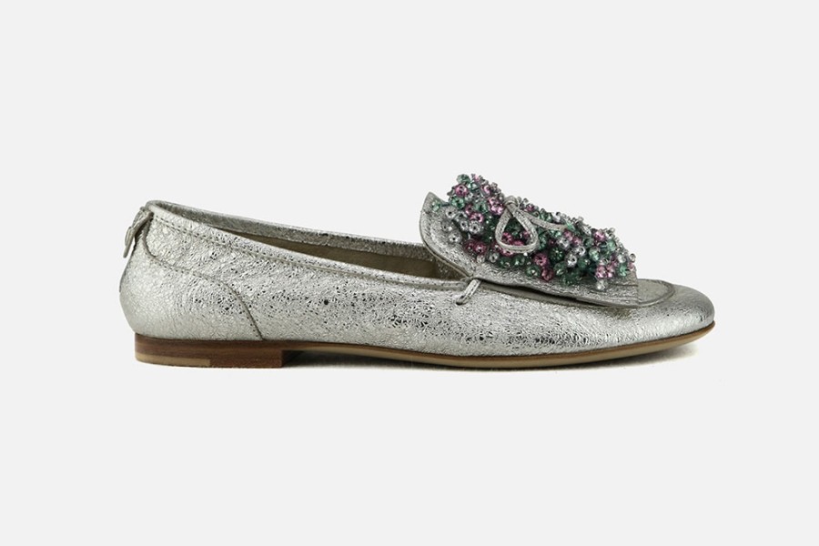 Women AGL | Agl - Antares Platine Loafers On Labotte