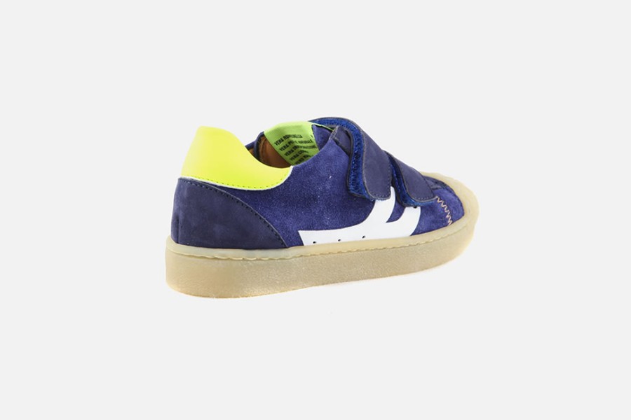 Boys Rondinella | Rondinella - Franz Scratch Bleu Velcro Shoes On Labotte