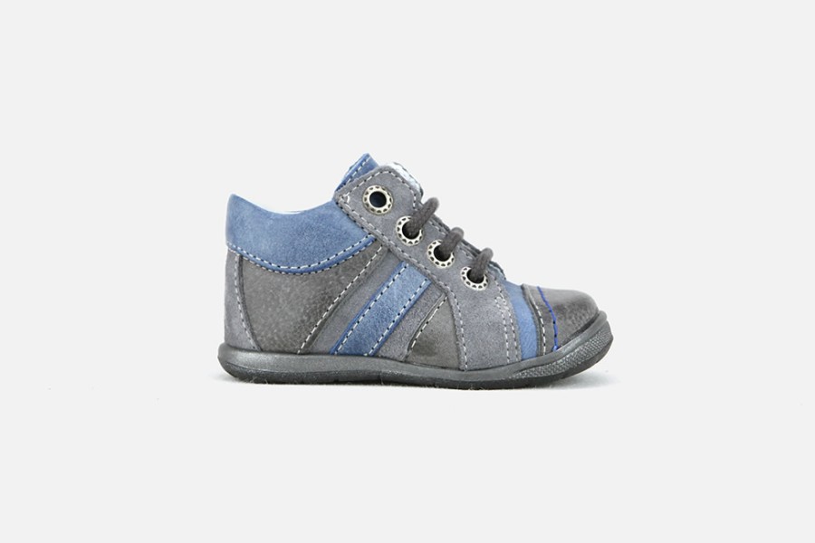 Boys Bellamy | Bellamy - Aldo Gris Bleu Lace-Up Boots On Labotte