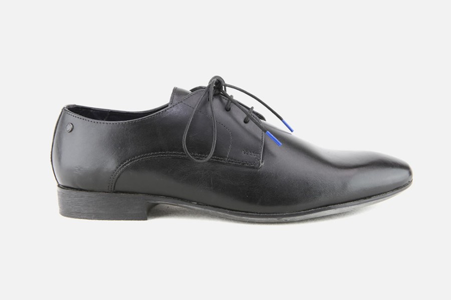 Men Base London | Base London - Dansey Black Derbies On Labotte