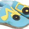 Boys Inch Blue | Inch Blue - Pelleteuse Turquoise Layette Shoes On Labotte