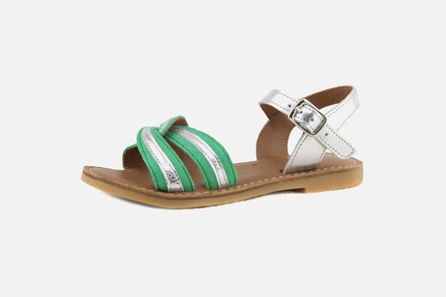 Girls Adolie | Adolie - Lazar Sun Green Sandals On Labotte