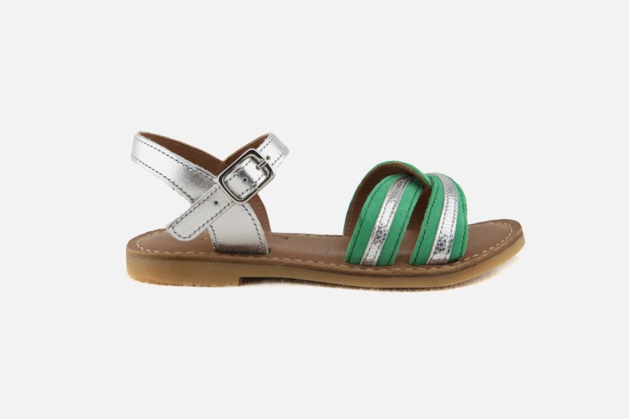 Girls Adolie | Adolie - Lazar Sun Green Sandals On Labotte