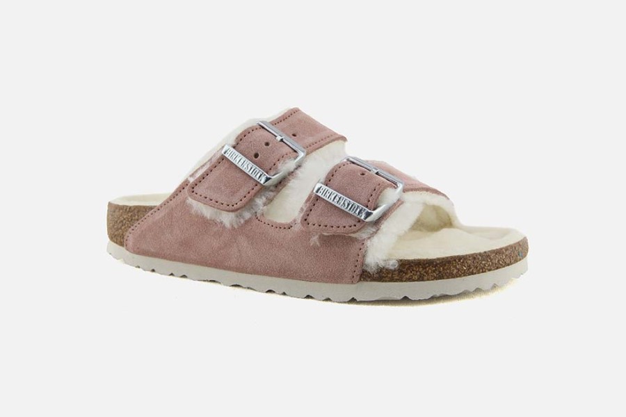 Women Birkenstock | Birkenstock - Arizona Fur Pink Sandals On Labotte