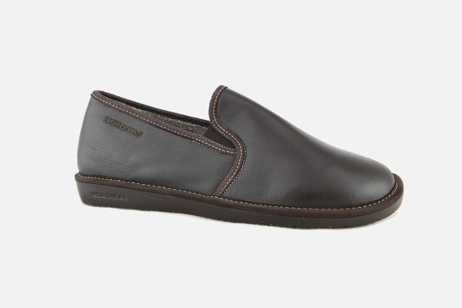 Men Nordikas | Nordikas - Tranquillou Marron Low Slippers On Labotte