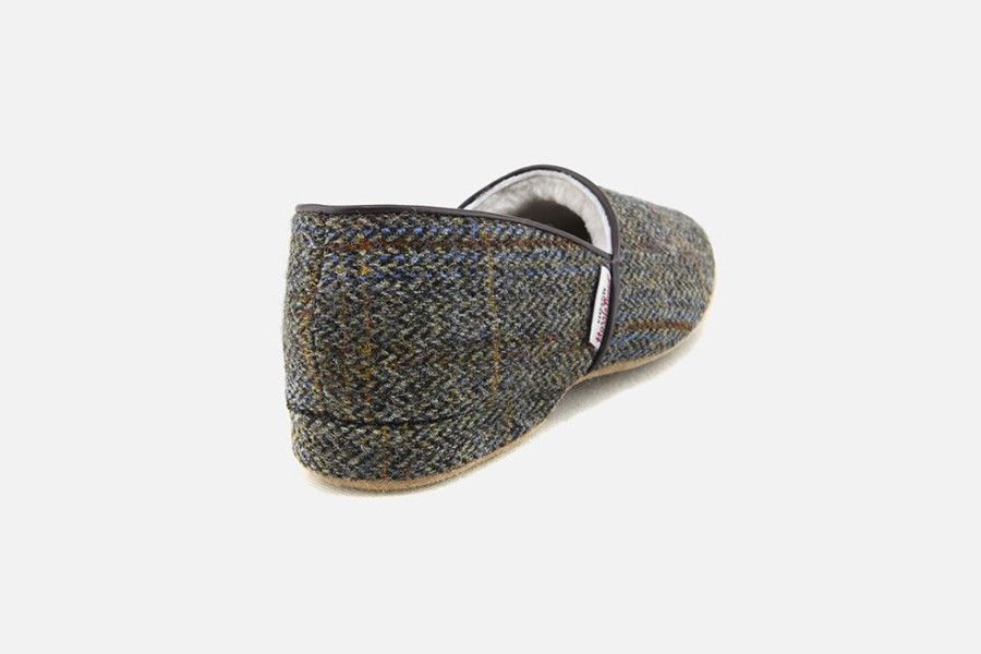 Men Draper | Draper - Andy Tweed Gris Low Slippers On Labotte