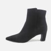 Women Mascaro | Mascaro - Marcia Daim Noir Ankle Boots On Labotte