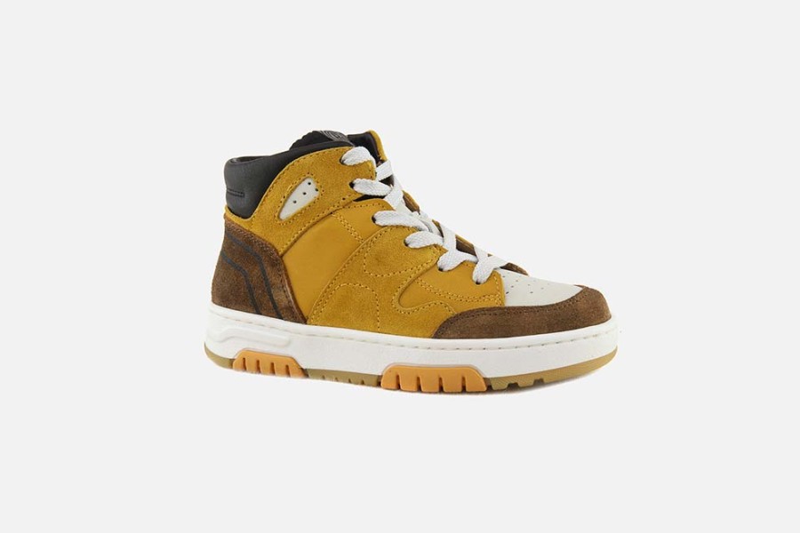 Boys Romagnoli | Romagnoli - Neptuno Multi Ocra Lace-Up Boots On Labotte