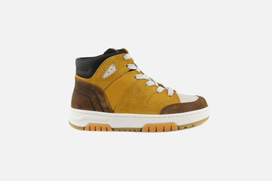 Boys Romagnoli | Romagnoli - Neptuno Multi Ocra Lace-Up Boots On Labotte
