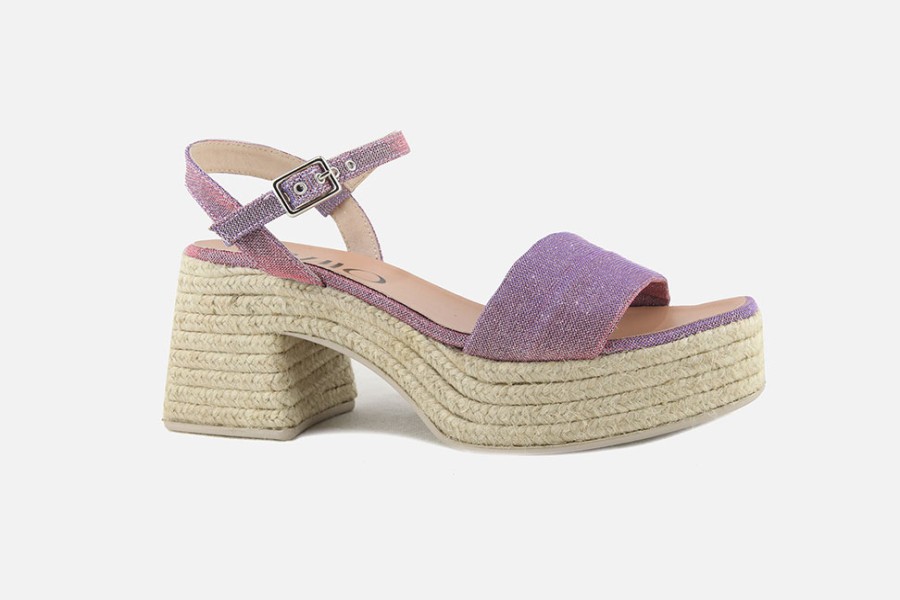 Women Gaimo | Gaimo - Gaimo Fauna Glitter Lilas Sandals On Labotte