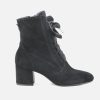 Women Paul Green | Paul Green - Pollen D Noir Lace-Up Boots On Labotte