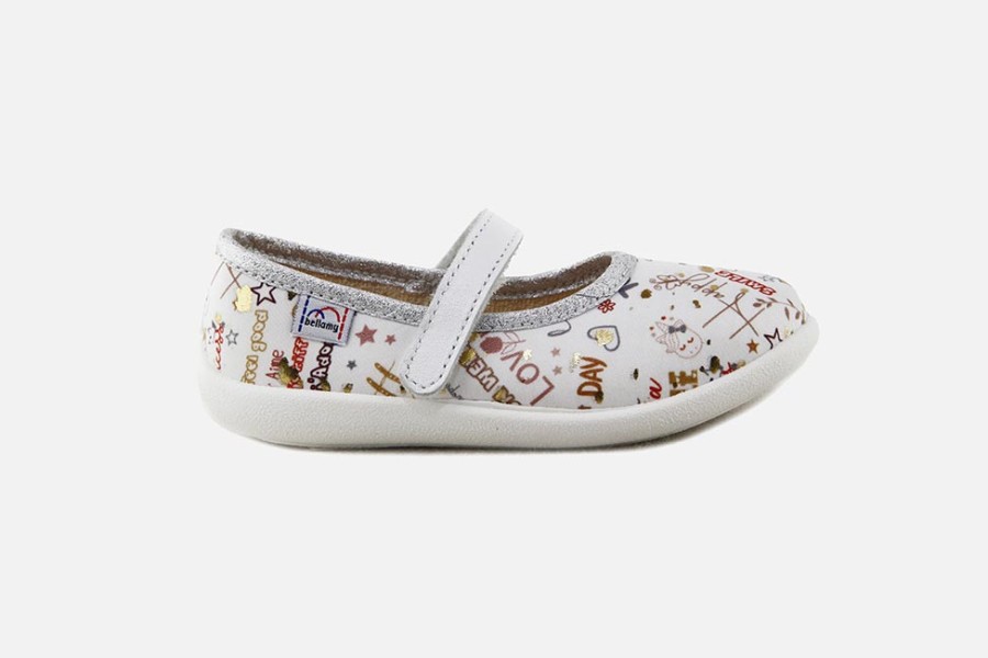 Girls Bellamy | Bellamy - Beauty Blanc Multi Low Slippers On Labotte