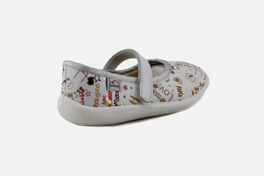 Girls Bellamy | Bellamy - Beauty Blanc Multi Low Slippers On Labotte