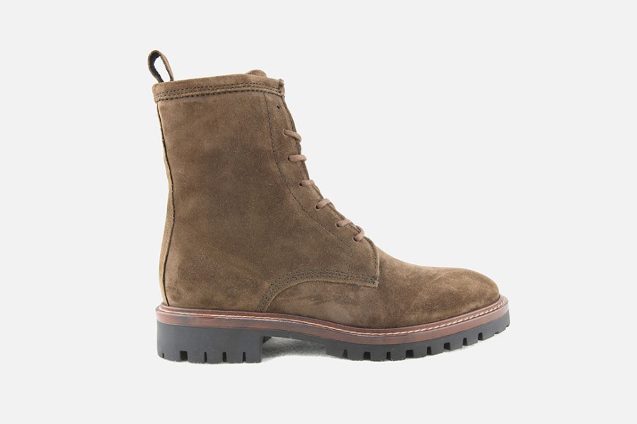 Women Alpe | Alpe - Atlanta Hi Lace Brown Lace-Up Boots On Labotte