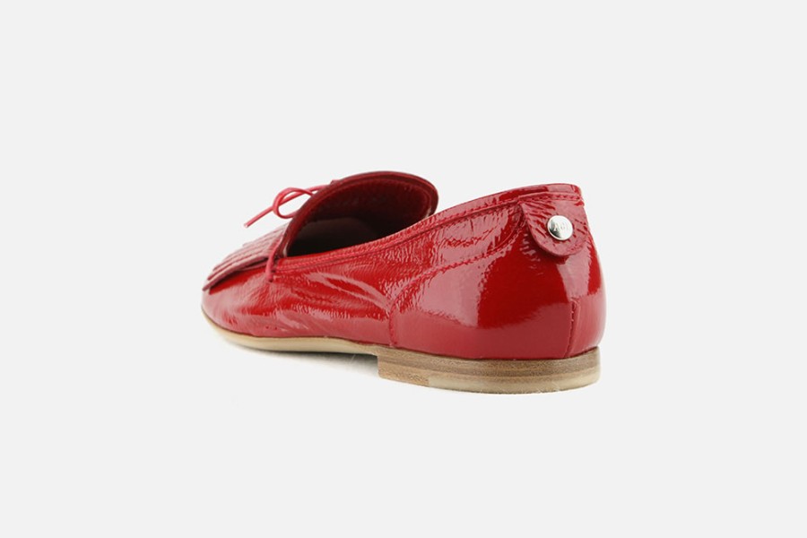 Women AGL | Agl - Appia Lack Cerise Loafers On Labotte