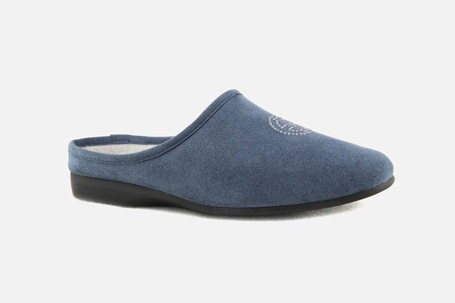 Women Exquise | Exquise - Domus Bleu Jeans Low Slippers On Labotte