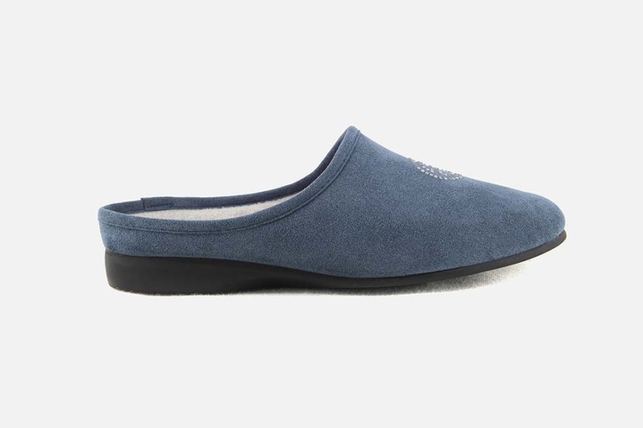 Women Exquise | Exquise - Domus Bleu Jeans Low Slippers On Labotte