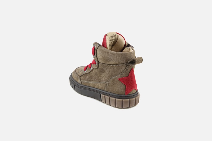 Boys Lunella | Lunella - Lukas Star Taupe Lace-Up Boots On Labotte